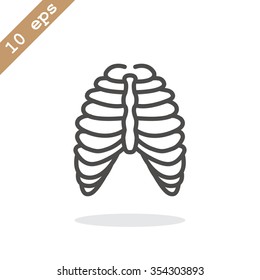 Human thorax icon