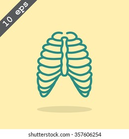 Human thorax icon