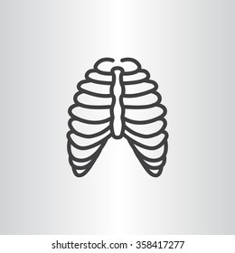 Human thorax icon