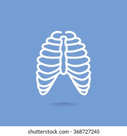 Human thorax icon