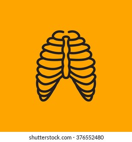 Human thorax icon