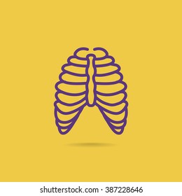 Human thorax icon
