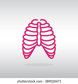 Human thorax icon