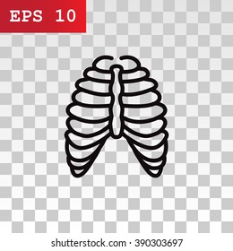 Human thorax icon