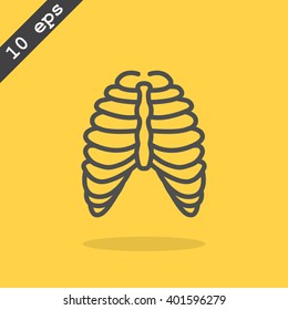 Human thorax icon