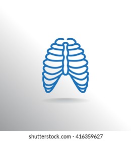 Human thorax icon