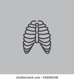 Human thorax icon