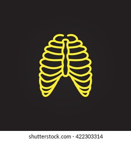 Human thorax icon