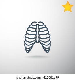 Human thorax icon