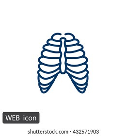 Human thorax icon