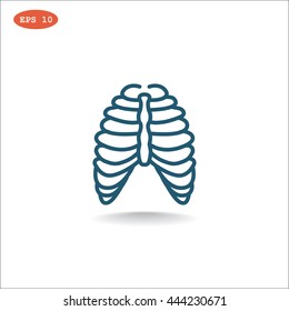 Human thorax icon