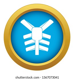 Human thorax icon blue vector isolated on white background for any design