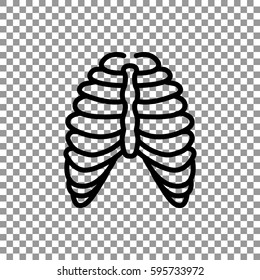  Human thorax icon flat.