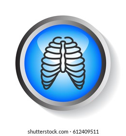  Human thorax icon flat.