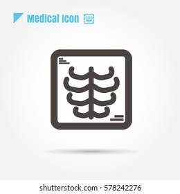 Human thorax icon on white background