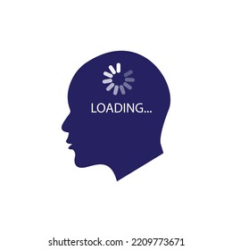 human thoughts loading illustration graphic vector