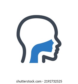 Human throat icon (Simple vector illustration)
