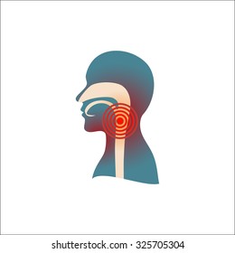 human,  throat, pain, vector,