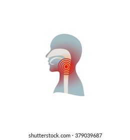 human,  throat, pain, vector,