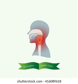 human,  throat, pain, vector,