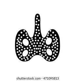 Human thyroid icon in simple style on a white background