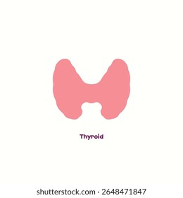 Human thyroid internal organ illustration