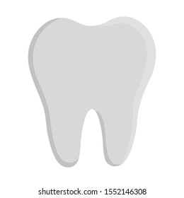 Human tooth cartoon icon isolated on white background. Teeth protection, oral care, dental health concept. Vector illustration for any design.