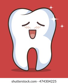 human tooth character icon vector illustration graphic