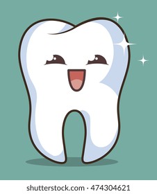 human tooth character icon vector illustration graphic