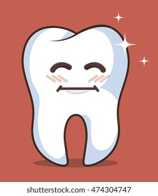 human tooth character icon vector illustration graphic
