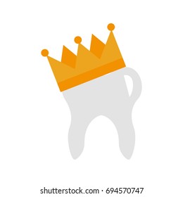 Human tooth with crown