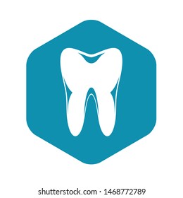 Human tooth icon. Simple illustration of human tooth vector icon for web