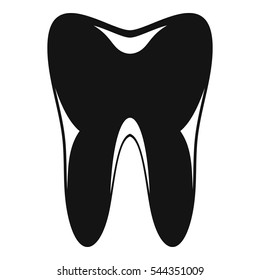 Human tooth icon. Simple illustration of human tooth vector icon for web