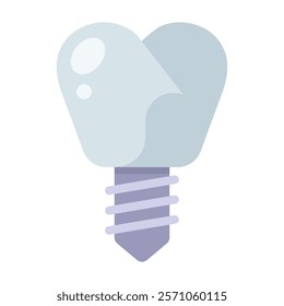 human tooth implant in mouth. mount artificial tooth.