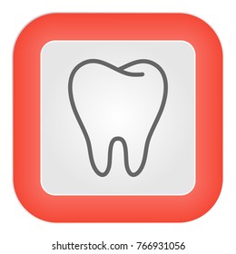 Human Tooth, Stomatology Icon In Trendy Thin Line Style Isolated On White Background. Medical Symbol For Your Design, Apps, Logo, UI. Vector Illustration, Eps10.