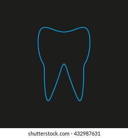 human tooth, vector icon