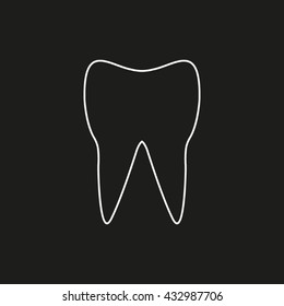 human tooth, vector icon