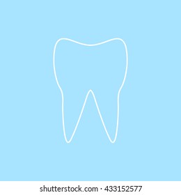 human tooth, vector icon