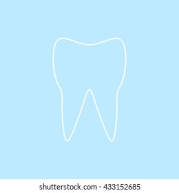 human tooth, vector icon