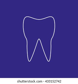 human tooth, vector icon