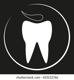 human tooth, vector icon