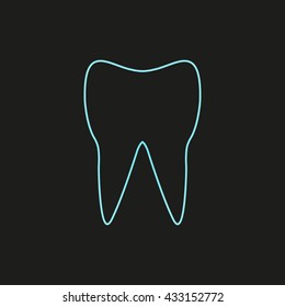 human tooth, vector icon