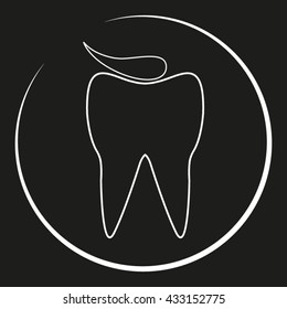 human tooth, vector icon