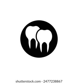 human tooth vector type icon