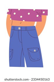 Human Torso And Legs Vector Illustration