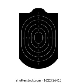Human torso shaped target for a shooting practice