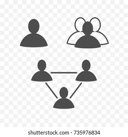 human torso stylized set of icons 