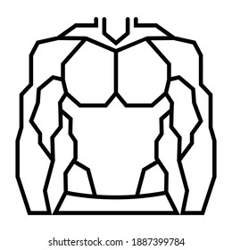 Human torso or trunk line icon
