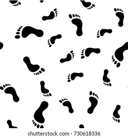 Illustrated Footprints Forming Spiral Stock Illustration 128860498 ...