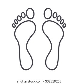 human trace, footprints icon